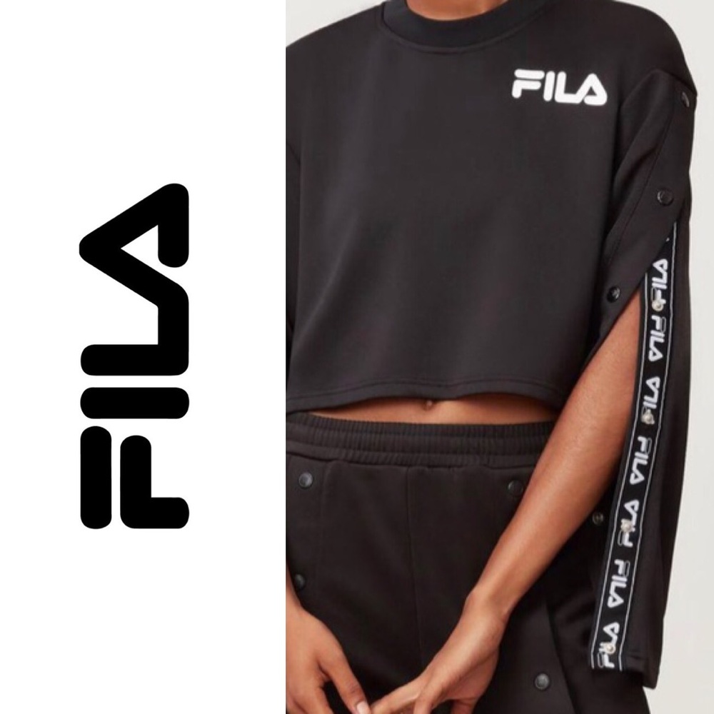🔥HOT SALE🔥 FILA Aurora Flared Cropped Sweatshirt